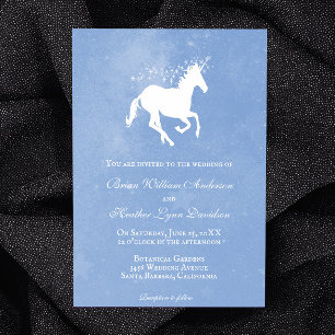 Invitación a la boda de Blue Unicorn
