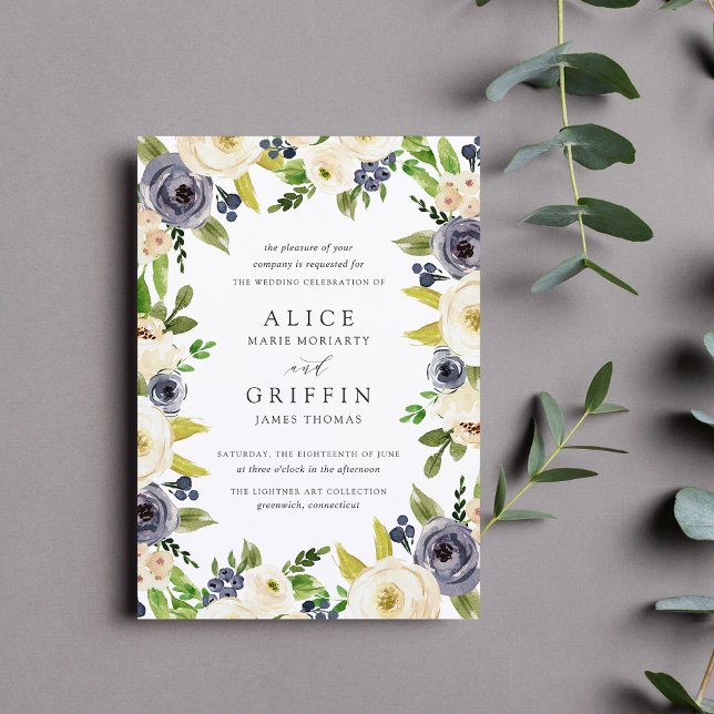 Invitación a la boda de Blueberry Lane (Subido por el creador)