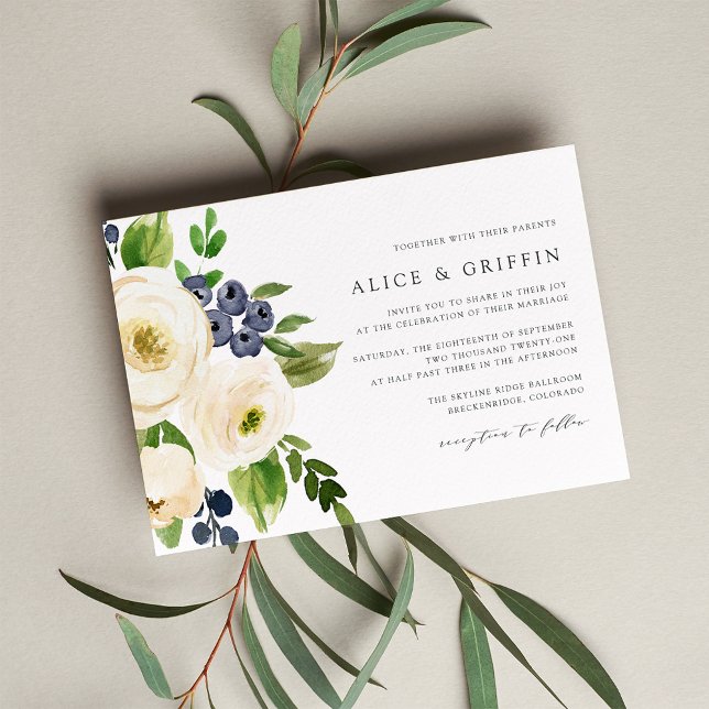 Invitación a la boda de Blueberry Lane (Subido por el creador)