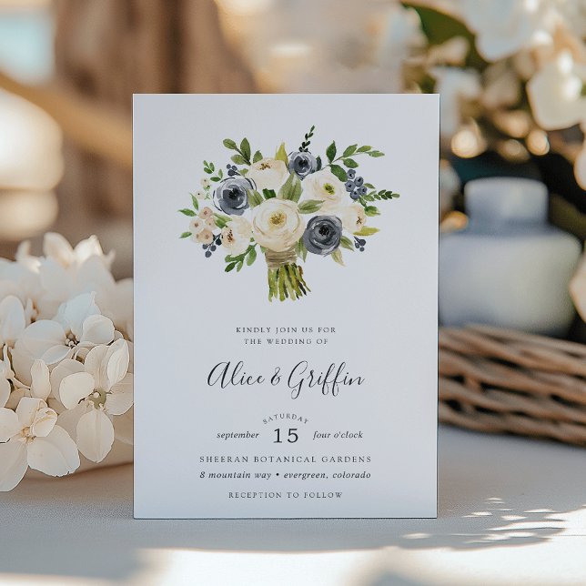 Invitación a la boda de Blueberry Lane Bouquet (Subido por el creador)