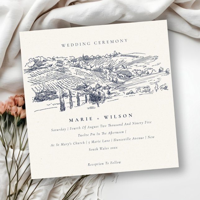 Invitación a la boda de boceto de invierno de la M (Subido por el creador)