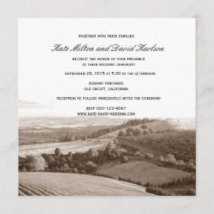 Invitación a la Boda de Boda de Vineyard Landscape