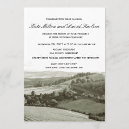Invitación a la Boda de Boda de Vineyard Landscape