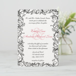Invitación a la boda de bodas de honeysuckle vinta
