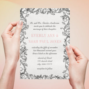 Invitación a la boda de bodas de honeysuckle vinta