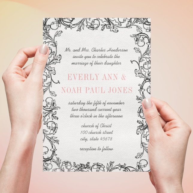 Invitación a la boda de bodas de honeysuckle vinta (Subido por el creador)