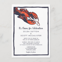 Invitación a la boda de bogavante rústico