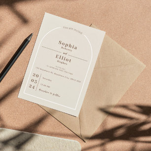 Invitación a la boda de Boho Arch en el desierto m