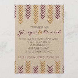 Invitación a la boda de Boho Arrowhead