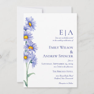 Invitación a la boda de Boho Aster Flowers