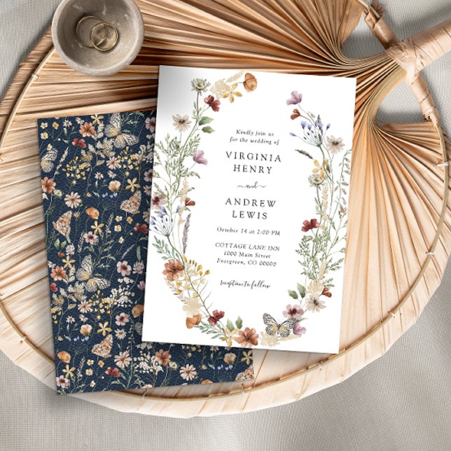 Invitación a la boda de Boho Azul de la Marina (Subido por el creador)