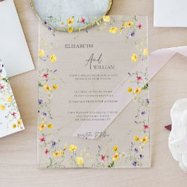 Invitación a la boda de Boho Elegant Wildflowers