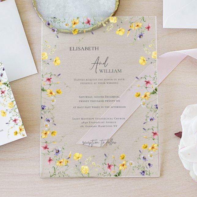 Invitación a la boda de Boho Elegant Wildflowers (Subido por el creador)
