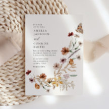 Invitación a la boda de Boho Fall Wildflower