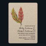 Invitación a la boda de Boho Feather<br><div class="desc">Una invitación boda de inspiración bohemia con un ilustracion de dos plumas. Personalice el texto.</div>