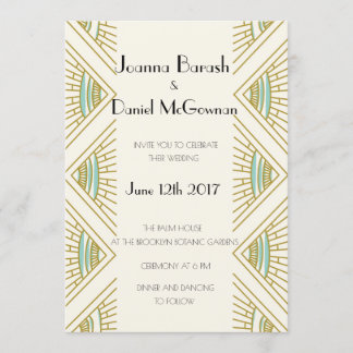 Invitación a la boda de Boho Gatsby