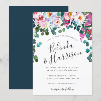 Invitación a la boda de Boho Peonies & Eucalyptus