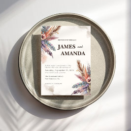 Invitación a la boda de boho rústico