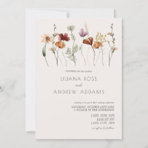 Invitación a la boda de Boho Simple Wildflower