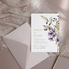 Invitación a la boda de Boho Watercolor Flores sal