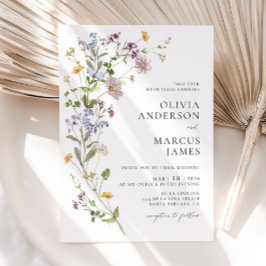 Invitación a la boda de Boho Whimsical Wildflower