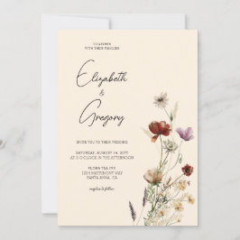 Invitación a la boda de Boho Wildflower