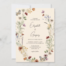 Invitación a la boda de Boho Wildflower
