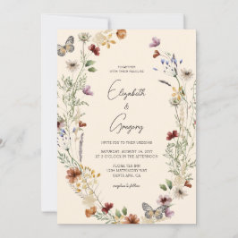 Invitación a la boda de Boho Wildflower