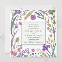 Invitación a la boda de Boho Wildflower