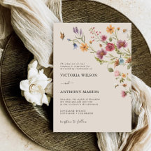 Invitación a la boda de Boho Wildflower