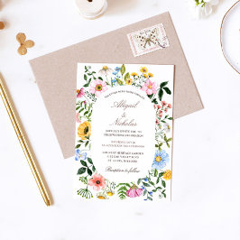 Invitación a la boda de Boho Wildflower