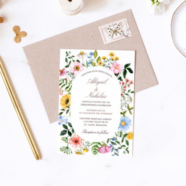 Invitación a la boda de Boho Wildflower (Subido por el creador)