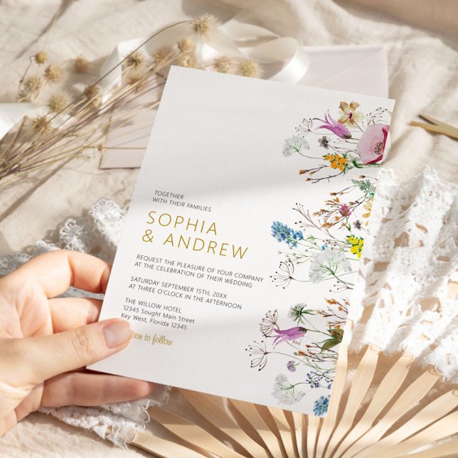 Invitación a la boda de Boho Wildflower (Subido por el creador)