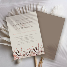 Invitación a la boda de Boho Wildflower