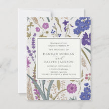 Invitación a la boda de Boho Wildflower