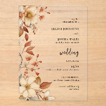 Invitación a la boda de Boho Wildflower Terracotta