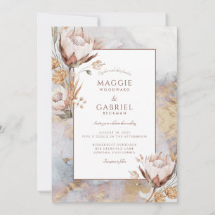 Invitación a la boda de Boho Wildflowers