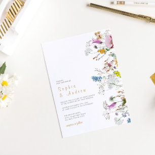Invitación a la boda de Boho Wildflowers