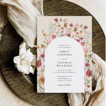 Invitación a la boda de Boho Wildflowers