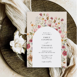 Invitación a la boda de Boho Wildflowers