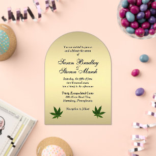 Invitación a la Boda de Boleto de Semilla Dorada