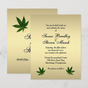 Invitación a la Boda de Boleto de Semilla Dorada