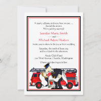 Invitación a la boda de bomberos