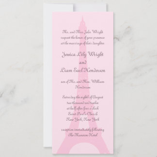 Invitación a la boda de bonito en París