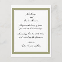 Invitación a la boda de borde dorado