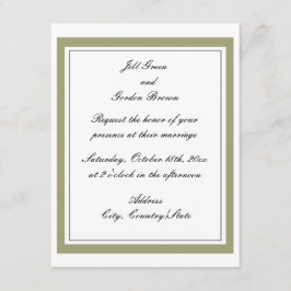 Invitación a la boda de borde dorado