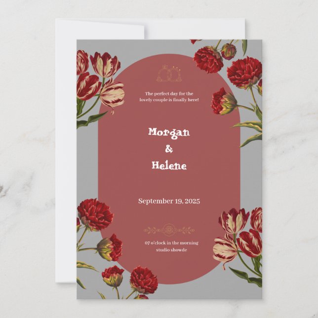 Invitación a la boda de Borgoña (Anverso)
