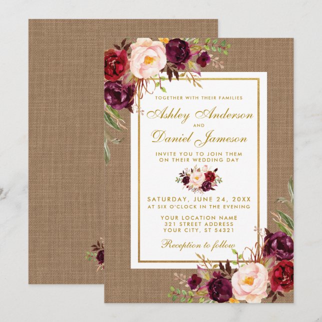 Invitación a la boda de Borregón, Boda ruso (Anverso / Reverso)