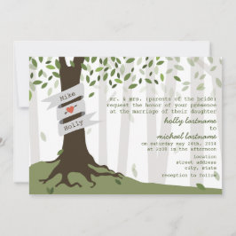 Invitación a la boda de bosque/bosque
