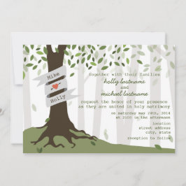 Invitación a la boda de bosque/bosque
